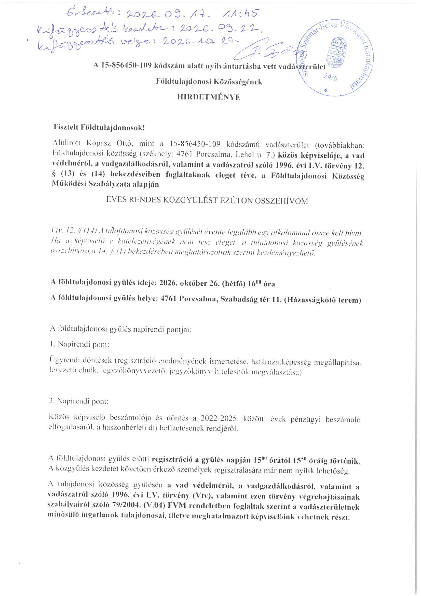 Hirdetm�ny